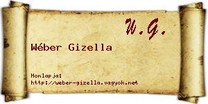 Wéber Gizella névjegykártya