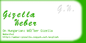 gizella weber business card